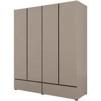 OTTO home Kleiderschrank Cross, moderner griffloser Kleiderschrank Wäscheschrank mit Schublade, Garderobe, Türen