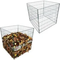 relaxdays Komposter Metall 2er Set, BxTxH: 76x76x76 cm, grün