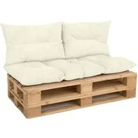 Amilian Palettenkissen Set 3-teilig Palettenauflagen für Europaletten, Balkon, Terrasse, Sitzkissen 120x60 cm + 2x Kissen 40x60 cm