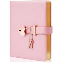 TUWENA Tagebuch Tagebuch mit Schloss für Mädchen, Notebook mit Herz Vorhängeschloss