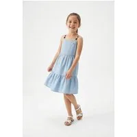 Tommy Hilfiger Spaghettikleid TENCEL STRAP DRESS Kinder bis 16 Jahre, mit dekorativen Trägerdetails