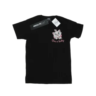 Disney - "Aristocats Marie I'm A Lady Breast Print" T-Shirt für Damen (Schwarz)