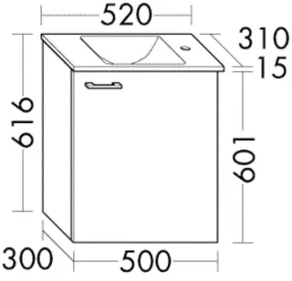 Burgbad Glas-WT+WTU Sys30 PG4 Sana Sand Hochglanz/Weiß, SHLN052RF3360A0070 SHLN052RF3360A0070