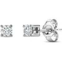 Miore Paar Ohrstecker LD400xE - Damen 14K (585) Weißgold oder Gelbgold mit Diamanten, in Größen 2,5mm bis 3,5mm