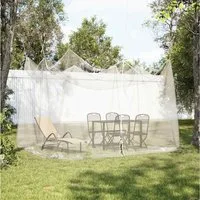 vidaXL Moskitonetz, Moskitonetz Indoor Outdoor 156 Mesh Weiß 300x300x250 cm