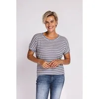 Zhrill Rundhalsshirt RAHEL T-Shirt Regular Fit, Kurzarm-Design, vorgewaschene Optik