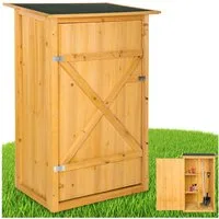 tectake Geräteschrank Gartenschrank mit Flachdach (Bausatz, 1-St., inkl. Schlüssel) aus imprägniertem Nadelholz