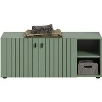 Home affaire Sitzbank TATIO, 106x43x37 cm, 2 Türen, 2 offene Fächer (Sitzbank und Sitzkissen), Garderobensitzbank, Sitzbank Flur mit Stauraum, Sitzkissen wählbar