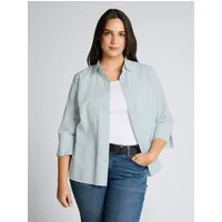 TOM TAILOR PLUS Langarmbluse Blusen & Shirts Plus Size - Hemdbluse mit Streifenmuster