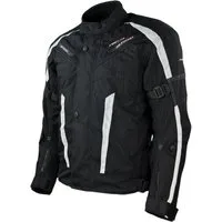 roleff Motorradjacke RO546 - Schwarz-Weiß, wasserdicht, atmungsaktiv & mit Protektoren auch in großen Größen, in verschiedenen Farben erhältlich