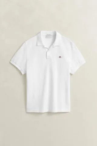 GANT - Classic Regular Fit Poloshirt white - Gr. - M