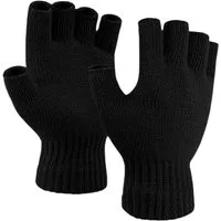 herémood Strickhandschuhe Fingerlose Winterhandschuhe Damen & Herren Acryl Thermo Halbfinger (Handschuhe gestrickt – Outdoor Sport Unisex 1 Paar Bewegungsfreiheit & Komfort, Elastisch, atmungsaktiv, langlebig – Perfekte Geschkenke)