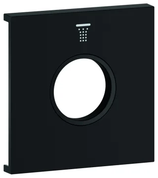 GROHE Metallplatte Grohtherm Aqua Tiles 107175, Symbol: Kopfbrause 7 phantom black, 107175KF00 107175KF00