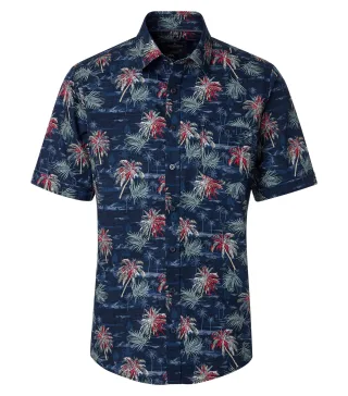 CASAMODA - Freizeithemd Kurzarm blau - Gr. - 3XL