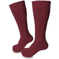 Steigenhöfer Manufaktur Trachtensocken für Herren und Damen – Socken mit Zopfmuster und Edelweißanstecker Oktoberfest Strümpfe aus Baumwolle für Männer & Frauen