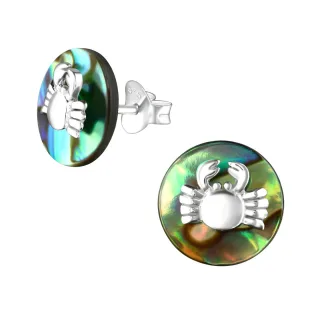 Krebs Ohrringe aus 925 Silber
