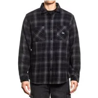Sullen Clothing Langarmhemd Tucker Flannel Shirt Holzfällerhemd Kariert Grau