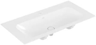 Villeroy & Boch Schrankwaschtisch Finion 4164 1000x500mm mittl HL dgest o ÜL eck Weiß Alpin C+, 4164 4164A2R1