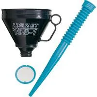 Trichter 198-1 schwarz/blau, mit flexiblem Schlauch