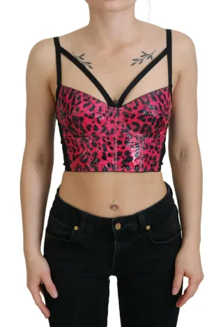 Leopardenmuster Korsett-Top Tsh83158