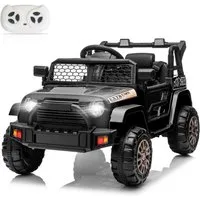 LALAHO Elektro-Kinderauto Elektrischer Aufsitz-Jeep für Kinder, mit Fernbedienung, mit Licht und Musik