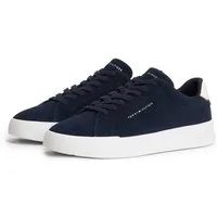 Tommy Hilfiger TH COURT CORE SUEDE Sneaker Freizeitschuh, Halbschuh, Schnürschuh mit seitlichem Logoschriftzug