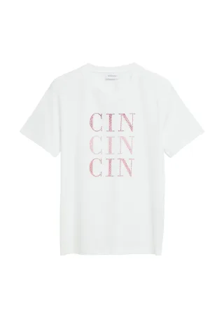 comma - T-Shirt weiß - Gr. - 40