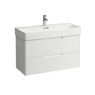 LAUFEN Waschtischunterschrank JUNA 400x920x515 2 Schubl m. Griffmulde f.WT H810287 weiß matt, H4116 H4116321092601