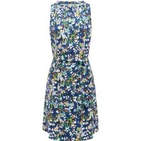 Ragwear Strandkleid Isalie Print Leichtes Sommerkleid mit Rüschenkragen