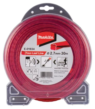 Makita Mähfaden Four-Leaf, 2,7 mm - 30 m - rot - E-01834 rot