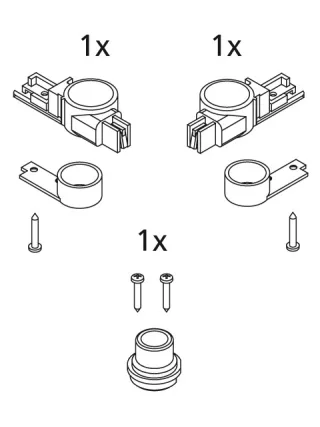 Kermi EBI2022 Set Lager unten, weiss, 2534198 2534198