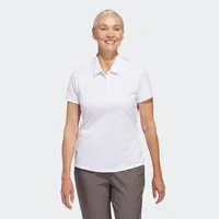 adidas Performance Poloshirt SOLID PERFORMANCE SLEEVE FÜR DAMEN mit Druckknopfverschluss, aus Polyester, leichtes Pikeematerial