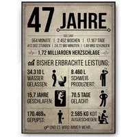 Tigerlino Poster Geburtstag Geschenk Männer Frauen Geburtstagskarte Geschenkidee Lustig, 47. Geburtstag Jahrgang 1979, Geburtstagsgeschenk