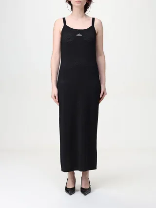 Netzstrick Ärmelloses Maxikleid