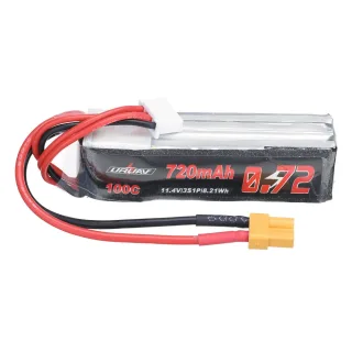 URUAV 11.4V 720mAh 3S 100C LiHV Battery XT30 Plug for DarkStar22 2.2Inch FPV Drone