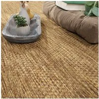 KADIMA DESIGN Teppich Unifarben Wohnzimmer schmutzabweisend Teppich Kurzflor, Rund, Höhe: 4 mm, 100% Polypropylen, Rücken aus Polypropylen, Rund, 80Dcm, Braun-Beige