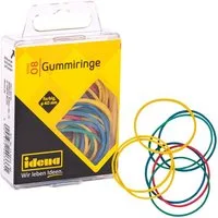 Idena Haargummi Idena 334033 - Gummiringe, 80 Stück, 40 mm Durchmesser, farbig sortier