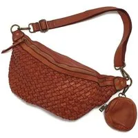 sanumi Bauchtasche italienische Leder-Umhängetasche