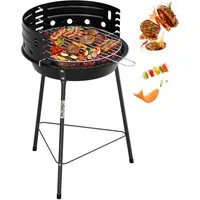 HOMELUX Holzkohlegrill Holzkohlegrillwagen BBQ Grill, 53 x 34 cm Standgrill, Set, Ideal für Picknick, Garten Camping
