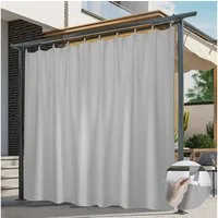 BTTO V&G Outdoorgardine Vorhänge mit Magic Tape,Balkon Vorhang,Outdoor Vorhang Wasserdichte (1 St), verdunkelnd, Verdunkelungsvorhänge