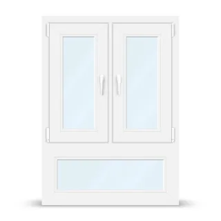 Fenster mit Unterlicht, Kunststoff, Kömmerling 70 AD, Weiß, 885 x 1260 mm, 2-fach Verglasung, individuell online konfigurieren