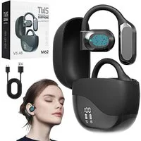 MOPUEA Bluetooth Kopfhörer Übersetzungs Kopfhörer Open-Ear-Kopfhörer Open-Ear-Kopfhörer (Clip-on Sport-Kopfhörer, Bluetooth 5.4, Offenes Ohrclip-Design, Echtzeit-Übersetzung in 144 Sprachen, Ohrhörer Übersetzergerät für Übung, Büro, Alltag, Arbeit, R