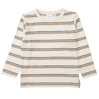 BASEFIELD - Kn.-Shirt eggshell str. - Gr. - 104/110