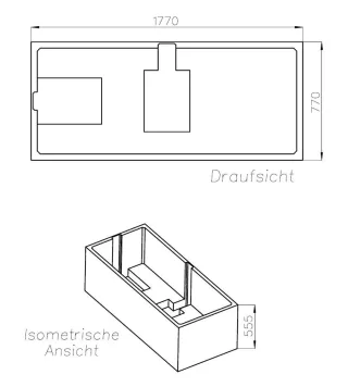 Neuesbad Wannenträger für Laufen Pro S 180x80 SW 80445