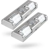 greate. Unterschrankleuchte 2x LED Licht mit Bewegungsmelder & Tageslichtsensor batteriebetrieben