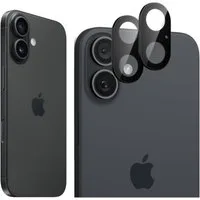 CLM-Tech Kameraschutzglas 2X iPhone 16 Kameraglas kristallklar für Apple iPhone 16 6,1 Zoll, Linse Schutzglas 9H Glas - Folie kristallklar 2X Stück, 2 Stück, Kratzfest