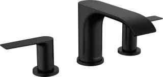 Hansgrohe 3-Loch Waschtischarmatur 95 Vivenis m.Zugstangen-Ablaufgarnitur mattschwarz, 75033670 75033670