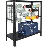 SCHULTE Regalwelt Weinregal für bis zu 32 Flaschen, 90x80x35 cm (HxBxT), schwarz