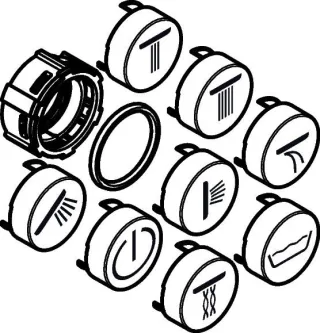 Hansgrohe Symbole Set Axor schwarz, 92544610 92544610