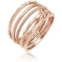 Elli Ring-Set Stapelring Stacking Boho Set (5 tlg) 925 Sterling Silber
